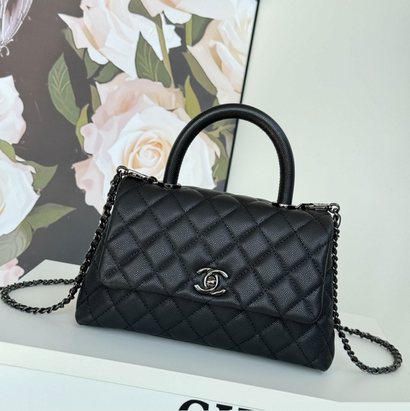 Ch*el top handle bags